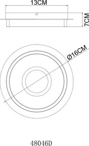 Globo 48046D - LED mennyezeti lámpa ZARA LED/8W/230V 3000K átm. 16 cm