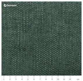 Zöld kinyitható-tárolóhelyes sarokkanapé (jobb oldali-heverő résszel) Fuji – Bobochic Paris