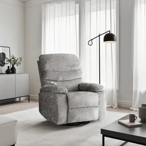 Elektromosan Vezérelhető Masszázsfunkciós Relaxfotel Fotel Szürke Színben. BRUCE