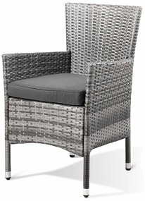 Casaria® Kerti rattan garnitúra Bali 1+8 - szürke/antracit