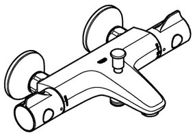 GROHE 34567000 - Termosztátos kádcsaptelep GROHTHERM 800 DN 15 fényes króm