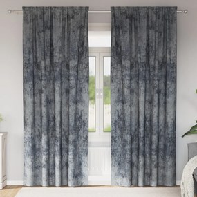 Velúr Függönyök 2 db Pálcás ezüst szürke 245x140 cm