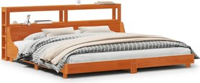 vidaXL viaszbarna tömör fenyőfa ágy matrac nélkül 180 x 200 cm