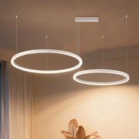Brilagi - LED dimmelhető kábeles csillár PORTOFINO LED/98W/230V fehér + távirányító