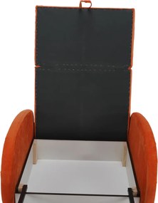 Széthúzható fotel, narancssárga, MILI 1