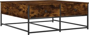 vidaXL füstös tölgy színű szerelt fa dohányzóasztal 100 x 99 x 40 cm