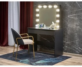 AMORIO sminkasztal, fekete