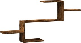 vidaXL füstös tölgy színű szerelt fa fali polc 104 x 15 x 49 cm