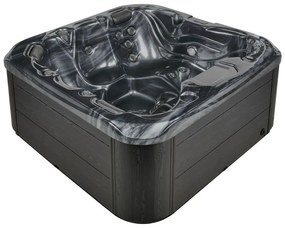 Szürke pezsgőfürdő LED világítással 200 x 200 cm LASTARRIA Beliani