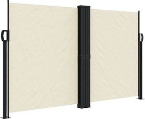 vidaXL krémszínű behúzható oldalsó napellenző 140x1200cm