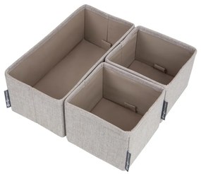 Drawer 3 db-os bézs rendszerező szett - Bigso Box of Sweden