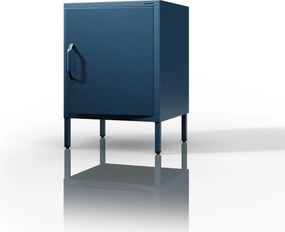 Fém éjjeliszekrény lábakkal, sötétkék, 424x595x400 mm: MIA Modern