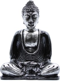 Buddha szobor Fekete-ezüst