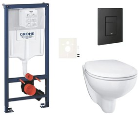 Fali WC-szett világos falra / falra szerelhető Grohe Bau Ceramic SIKOGRSBAUEKF0