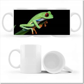 Nyomott mintás bögre Fogó színes béka