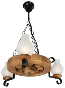 Brilagi - Csillár láncon ROATA 3xE14/40W/230V bükkfa