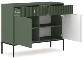 Komód SUE zöld/fekete