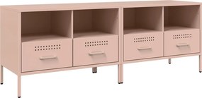 vidaXL 2 db rózsaszín acél TV-szekrény 68 x 39 x 50,5 cm