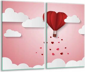 7in1 Üveg Vágódeszka 2x 30x52 Szív