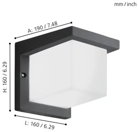 Eglo 95097 - Kültéri fali lámpa DESELLA 1 LED/10W/230V