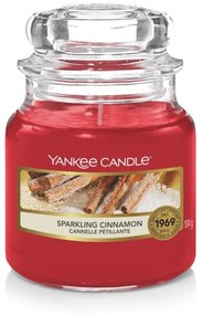 Sparkling Cinnamon, Yankee Candle illatgyertya, kicsi üveg, (szegfűszeg, fahéj)