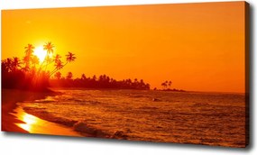 Vászonkép Naplemente tengerpart 100x70cm