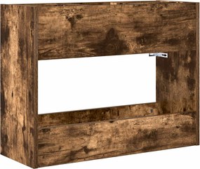 vidaXL Napernyő Állvány Füstölt tölgy 65 x 24 x 50 cm Faanyag