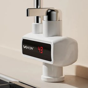 Átfolyós vízmelegítő LED kijelzővel 3000W/230V IPX4 fehér