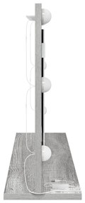 pipere tükör Szürke Sonoma Szerelt fa, Üveg 80 x 45 x 18 cm Tükör