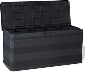Fekete Kerti Tárolóláda 117 X 45 X 56 Cm