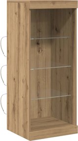 vidaXL LED tálaló Artisan tölgy 41 x 37 x 100 cm Faanyag