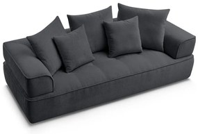 Sötétszürke zsenília kanapé 237 cm Whesley – Bobochic Paris