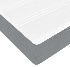 Ágykeret tárolóval Világosszürke 200 x 200 cm szövet