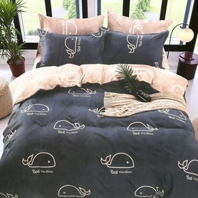 Pamut ágynemű KIDDO GREY WHALE 140X200 cm