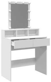 fehér fésülködőasztal LED-del 80 x 41 x 144,5 cm