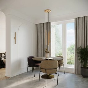 Aranyszínű fali lámpa ø 2,5 cm Fideus – Sollux