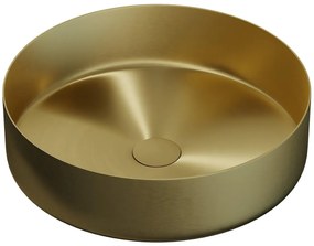 BATH DELUXE 06-040-16-70-00 - LJORDAL ráépíthető mosdó, átmérő 40 cm, acél/sárgaréz