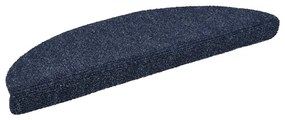 20 db öntapadós lépcsőszőnyeg, kék, félkör alakú, 56 x 17 x 3 cm
