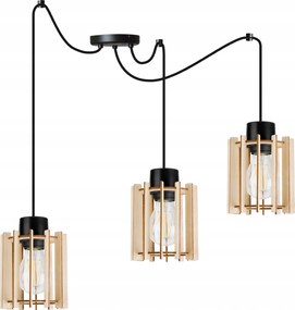 Mennyezeti Lámpa Lógó Hármas Csillár Fa Modern Boho Led