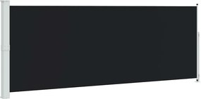 vidaXL fekete behúzható oldalsó terasznapellenző 180 x 500 cm