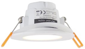 6 db-os beépített spotlámpa készlet fehér LED-del, 3 fokozatú fényerőszabályzóval, IP65 - Blanca