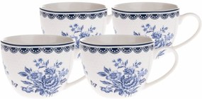 Blue Rose 4 db-os porcelán csészék készlet , 90 ml