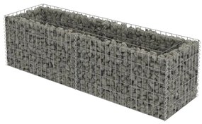 vidaXL horganyzott acél gabion magaságyás 180 x 50 x 50 cm