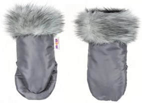 Babakocsi hüvely szőrmével Baby Nellys ® Menekül, melléklet tovább mágnesek - szürke