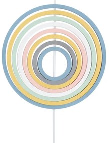 Gyerekszoba csillár kábelen HOOPS 1xE27/20W/230V, átmérő 27 cm, többszínű