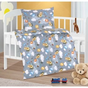 Bellatex pamut ágynemű Agata Bear szürke, 90 x 135cm, 45 x 60 cm, 45 x 60 cm