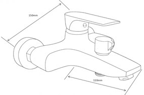 Mexen Axel R62 fürdőszett, fekete, 73803R62-70
