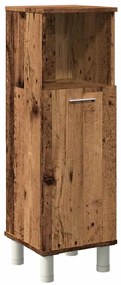 Fürdőszobaszekrény régi fa 30x30x95 cm gépelt fa