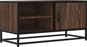 vidaXL barna tölgy színű szerelt fa és fém TV-szekrény 80x34,5x40 cm