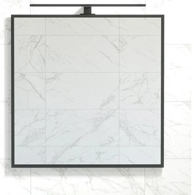 BATH DELUXE 01-080-05-02-00 - Fürdőszoba tükör BORGSTED 80x80 cm fekete